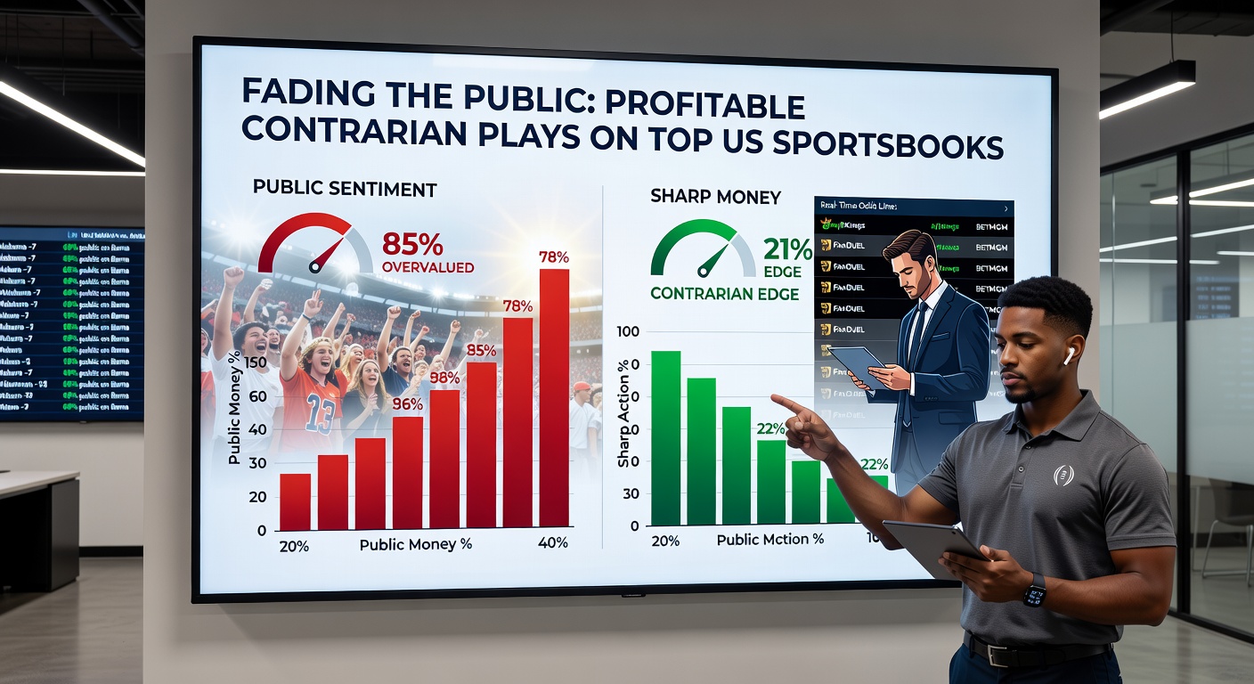 College football stadium packed with fans, highlighting public betting trends on sportsbooks