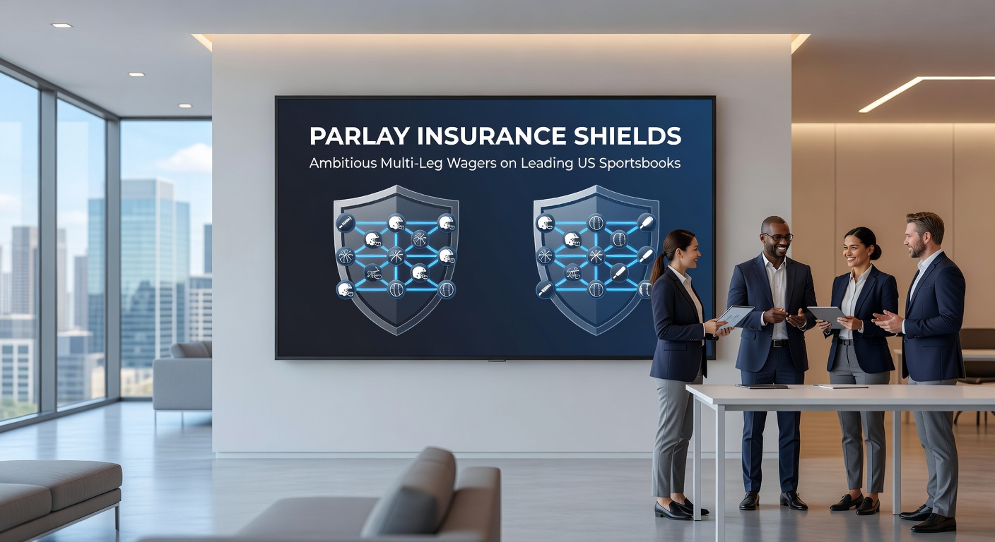 Screenshot of a FanDuel parlay insurance promotion interface highlighting a six-leg NBA playoff bet with refund terms displayed prominently