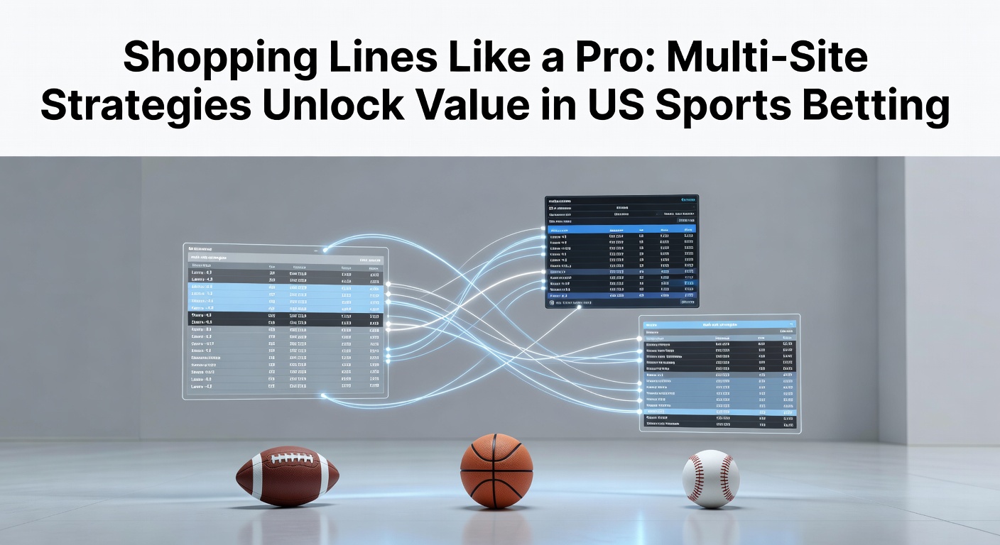 Multiple smartphone screens displaying sports betting odds from various US sportsbooks, highlighting line differences for the same NBA game