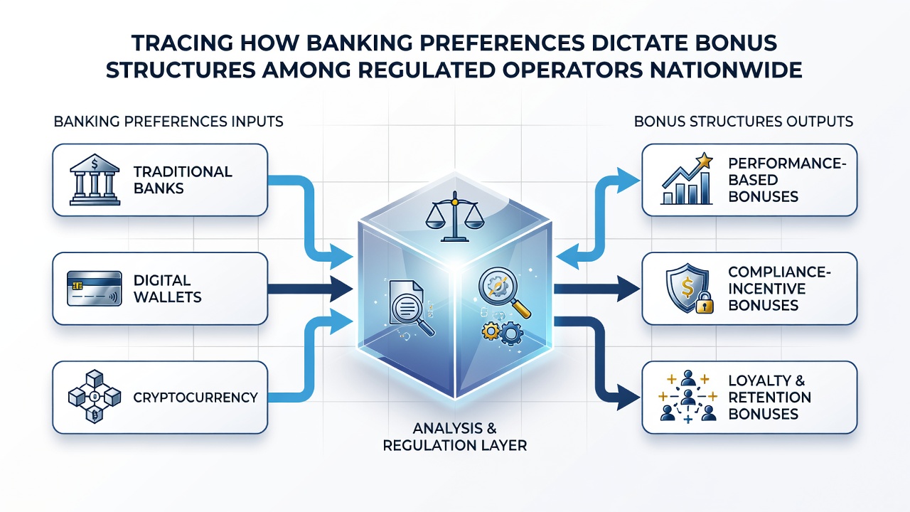 Chart comparing bonus structures tied to different banking preferences nationwide